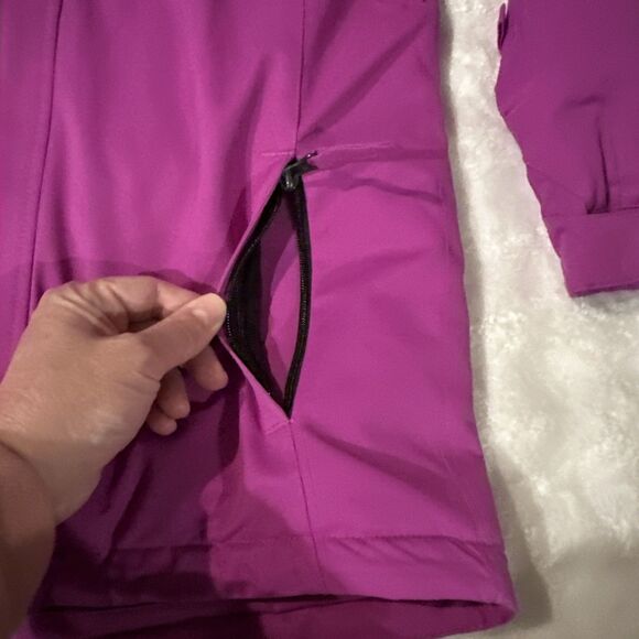 686 Girls Size Large Pink Snowboard Ski Coat Lily Jacket Snow Warm Hood L Purple - Picture 8 of 16